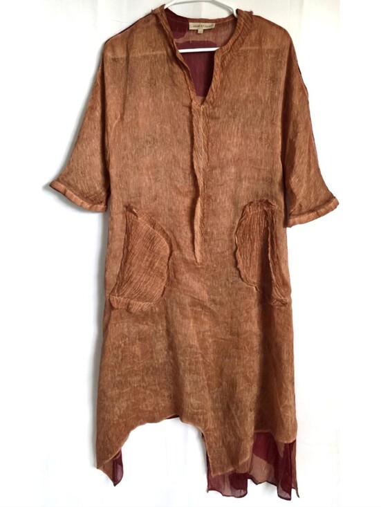 jade & cloud Dresses & Skirts - JADE & CLOUD Avant Garde Lagenlook Silk Jute Blend Dress S